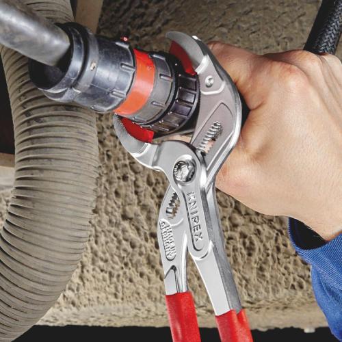 Knipex Siphon and Connector Pliers with Exchangeable Plastic Jaws Chrome-plated 250mm 81 13 250